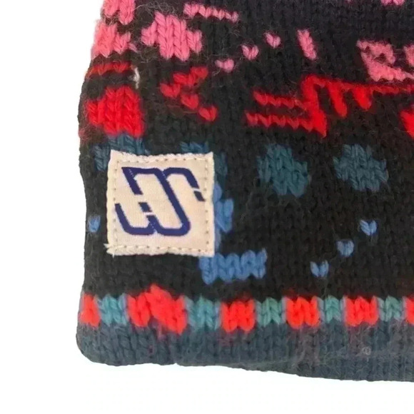 Vintage Murray Merkley 100% wool hat. colorful, whimsy, pom pom beanie. - Picture 5 of 7